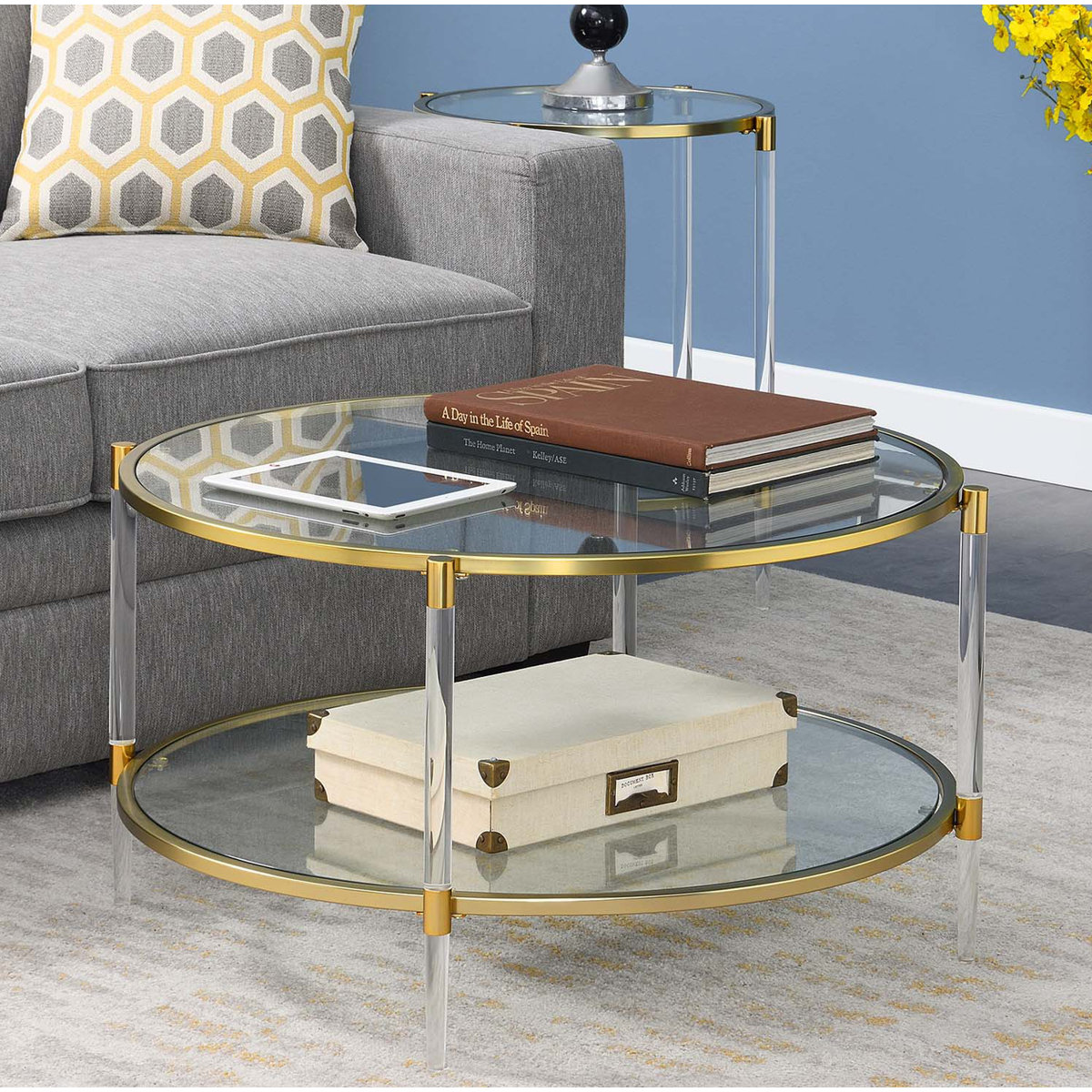 Willa Arlo??? Interiors Carolina 2-Tier Acrylic Glass Coffee Table ...